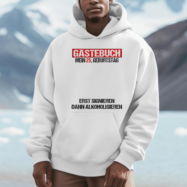 Guest Book 25th Birthday Man Woman 25th Birthday Decoration Unisex Hoodie Guest Book 25th Birthday Man Woman 25th Birthday Decoration Unisex Hoodie