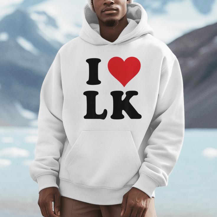 I Heart Lk Initials I Love LK First And Last Name L K パーカー