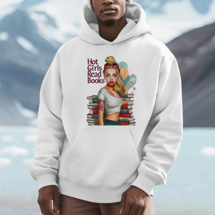Hot Girls Read BooksSpicy Bookish Girl Dark Romance Reader Unisex Hoodie