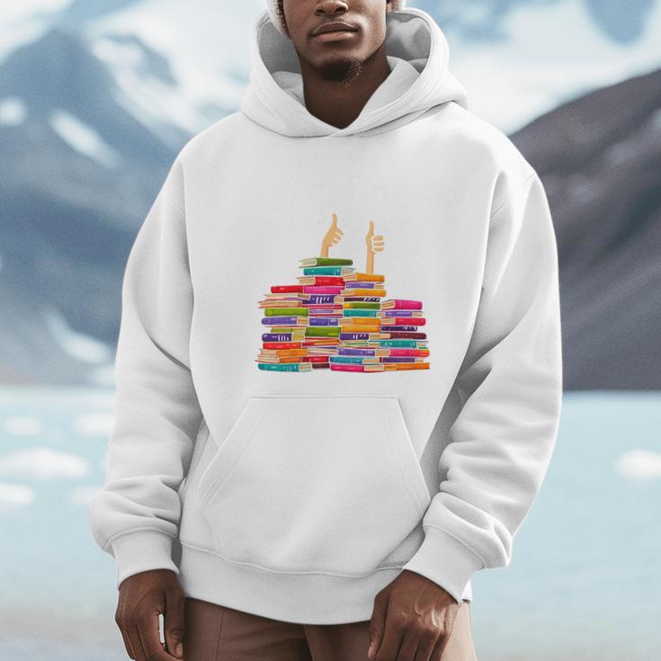 I'm Fine Reading Books Reader Book Lover Librarian Unisex Hoodie