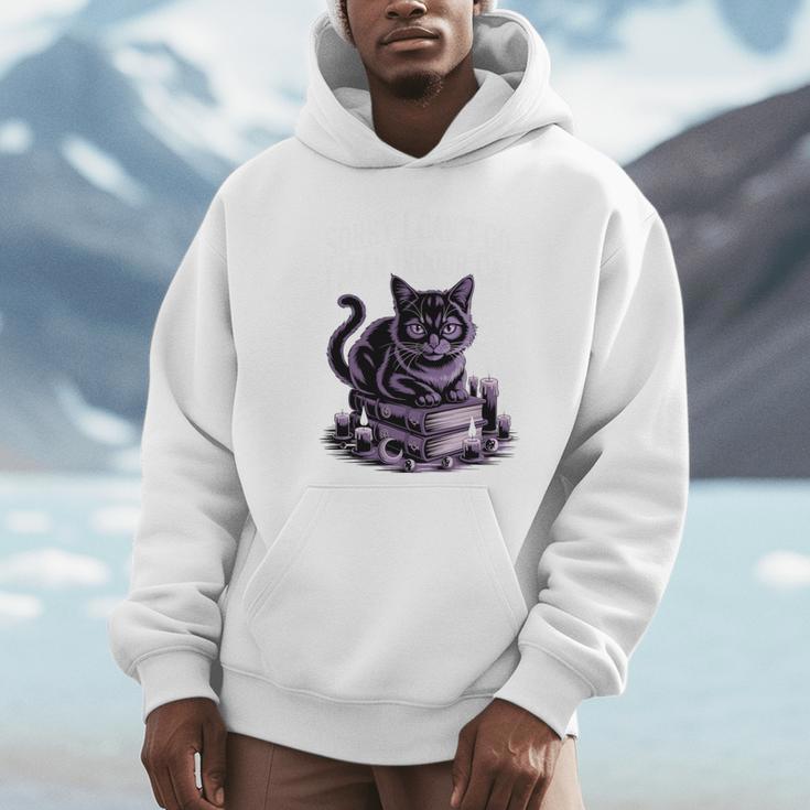 I'm An Indoor Cat Cute Witch Kitten With Books And Candles Unisex Hoodie