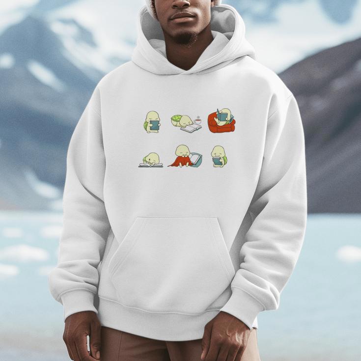 Just Bookworm Things Nerd Reading Book Tortoise Turtle Books Unisex Hoodie
