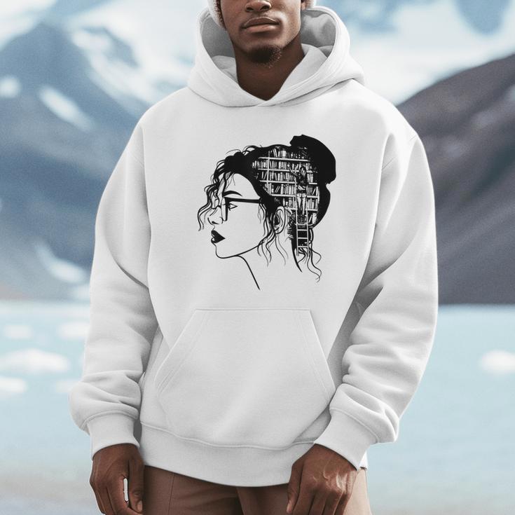 Just A Girl Who Loves Books Lady Library Women Unisex Hoodie