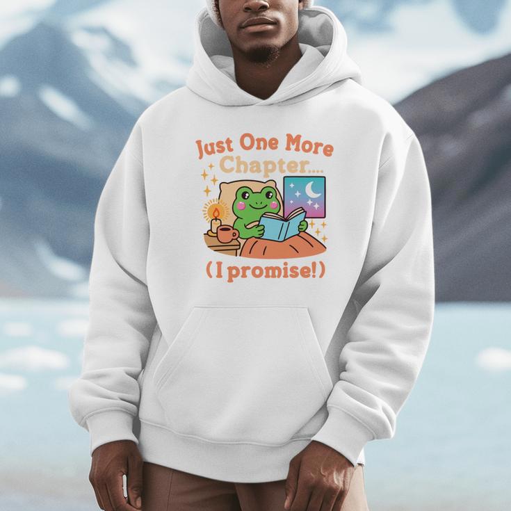 Just One More Chapter Bookish Book Kawaii Frog Reading Book Unisex Hoodie Just One More Chapter Bookish Book Kawaii Frog Reading Book Unisex Hoodie