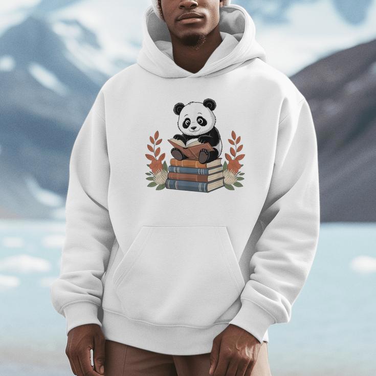 Kawaii Panda Book Lover Reading Books Panda Librarian Unisex Hoodie