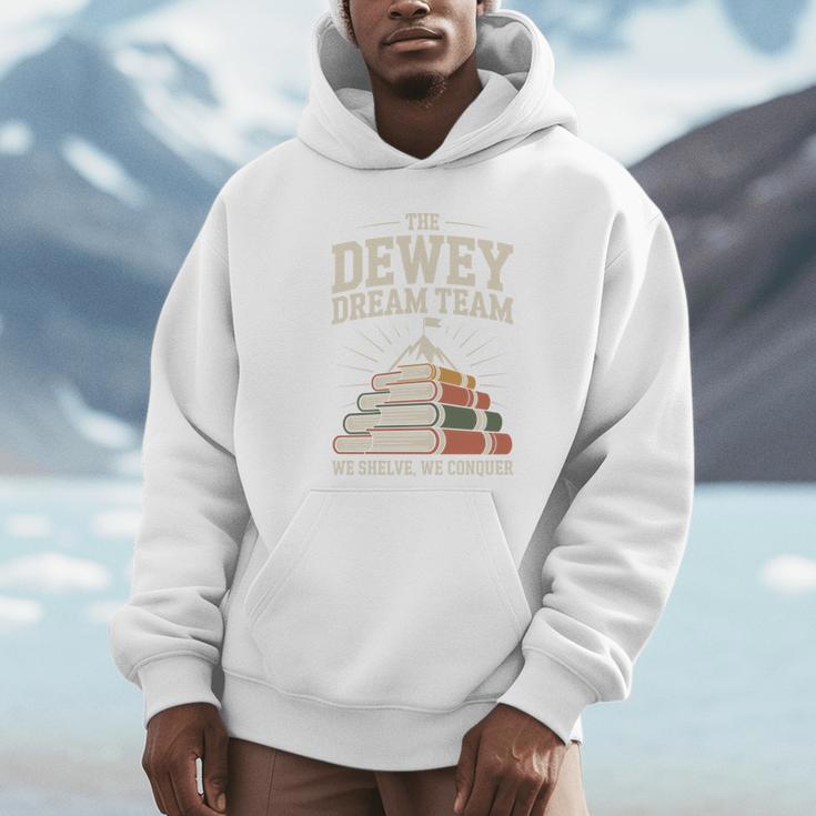 Library Dream Team Mountain Of Books Librarian Unisex Hoodie Library Dream Team Mountain Of Books Librarian Unisex Hoodie