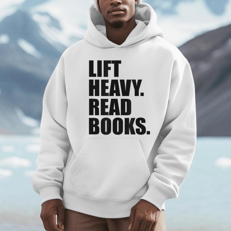 Lift Heavy Read Books Gym Apparel Weightlifters And Readers Unisex Hoodie