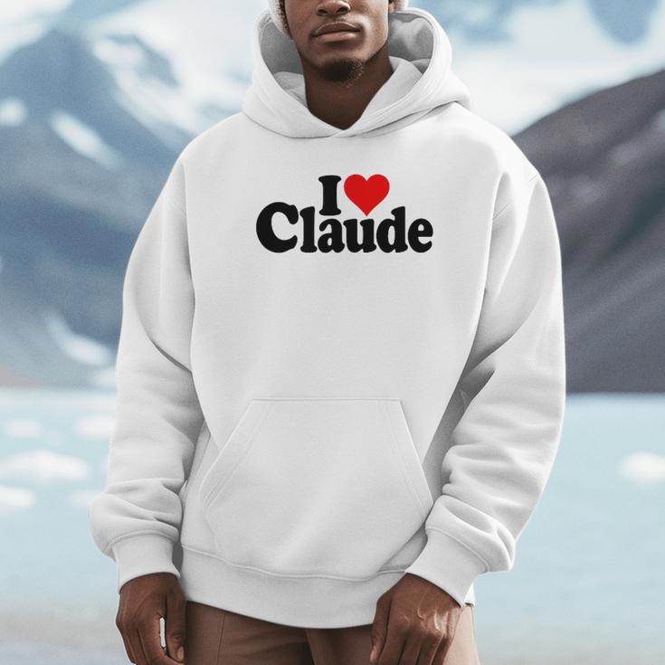 I Love Heart Claude Namee On A パーカー