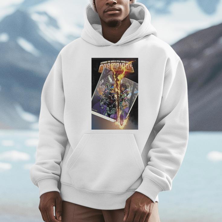Marvel Comixology Champions Unlimited Comic Book Cover Comfort Colors Crop Top Unisex Hoodie Marvel Comixology Champions Unlimited Comic Book Cover Comfort Colors Crop Top Unisex Hoodie