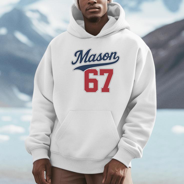 Mason 67 Jersey Baseball Men Women Boys Girls Number 6 7 Unisex Hoodie