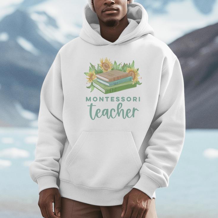 Montessori Teacher Books Sunflowers School Education Learn Unisex Hoodie