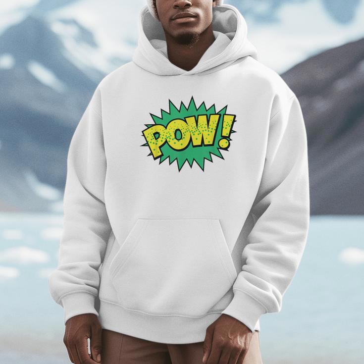 POW Vintage Superhero Comic Book Sound Effect Tshirt Unisex Hoodie
