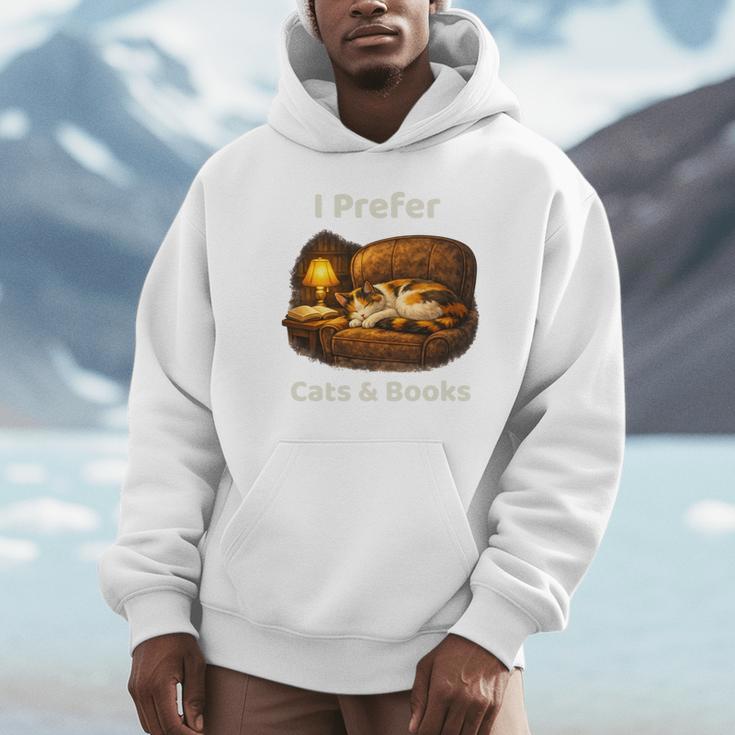 I Prefer Cats & Books – Calico Cat And Book Unisex Hoodie I Prefer Cats & Books – Calico Cat And Book Unisex Hoodie