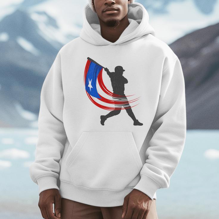Puerto Rico Baseball Flag Player Boricua Heritage Sports Unisex Hoodie Puerto Rico Baseball Flag Player Boricua Heritage Sports Unisex Hoodie
