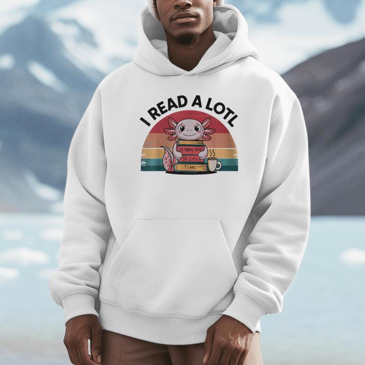 I Read Alotl Axolotl Retro Reading Books Lover Vintage Unisex Hoodie I Read Alotl Axolotl Retro Reading Books Lover Vintage Unisex Hoodie