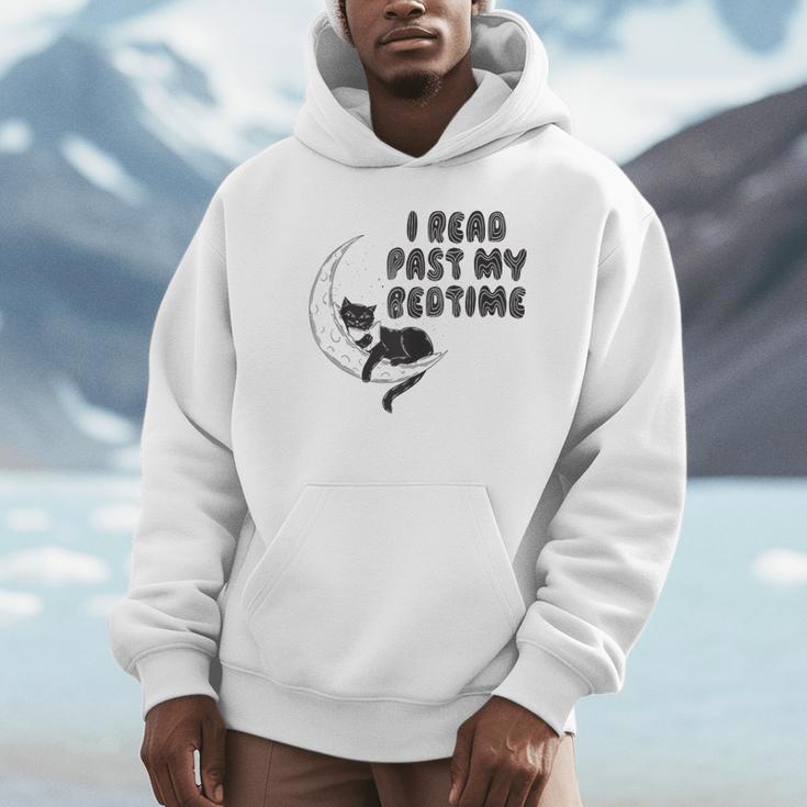 I Read Past My Bedtime Reading Cat Book Lover Unisex Hoodie I Read Past My Bedtime Reading Cat Book Lover Unisex Hoodie