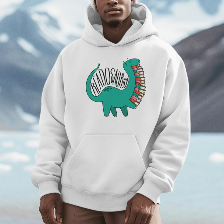 Readosaurus Cute Dinosaur Reading Books Reading Unisex Hoodie