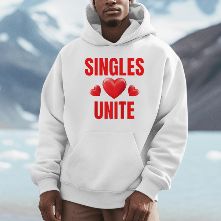 Singles Unite Valentines Day Humor For Singles Raglan Baseball Tee Unisex Hoodie Singles Unite Valentines Day Humor For Singles Raglan Baseball Tee Unisex Hoodie