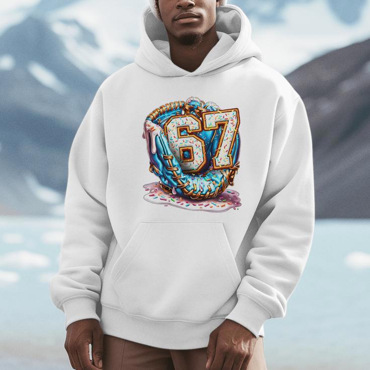 Six Seven Baseball Lifestyle 67 Meme Gen Alpha Slang Premium Tri-Blend Unisex Hoodie