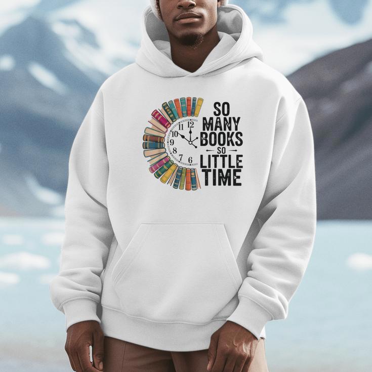 So Many Books Little Time Retro Bookish Book Lover Unisex Hoodie So Many Books Little Time Retro Bookish Book Lover Unisex Hoodie