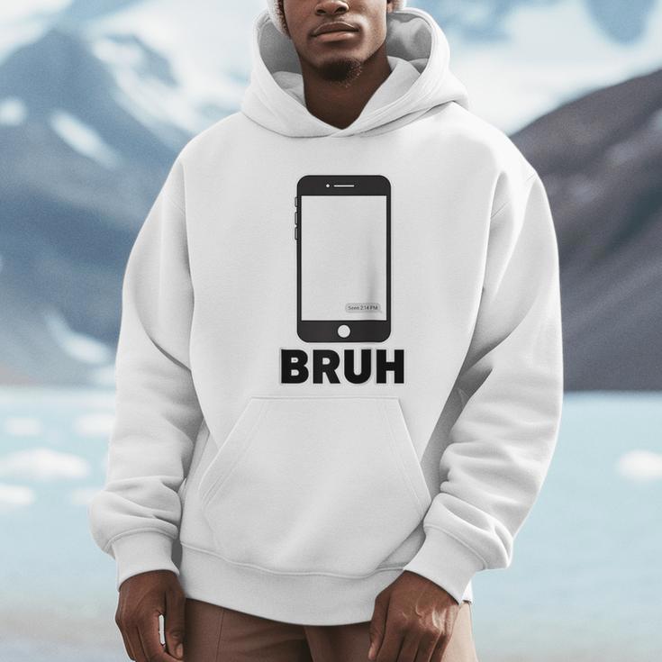 Texted First Bruh Seen Message Valentine's Day Humor Raglan Baseball Tee Unisex Hoodie