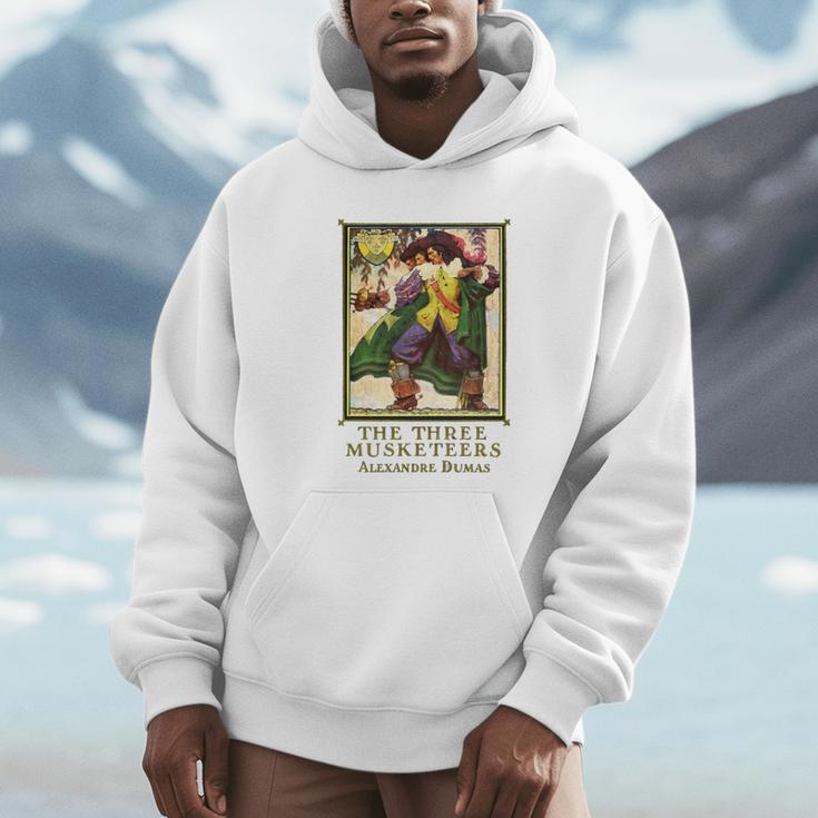 The Three Musketeers Alexandre Dumas Vintage Book Cover Unisex Hoodie The Three Musketeers Alexandre Dumas Vintage Book Cover Unisex Hoodie
