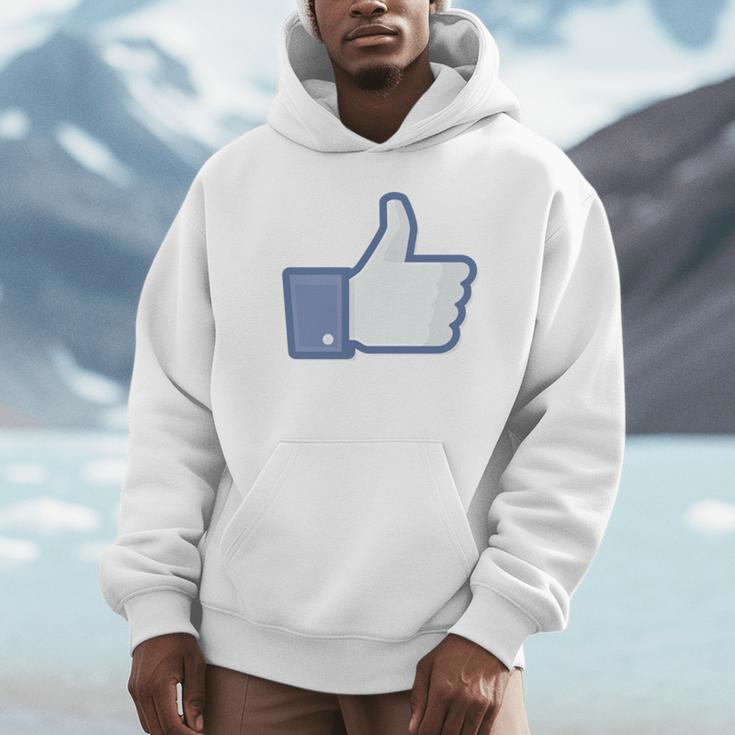 Thumbs Up Like Face Book Icon Unisex Hoodie