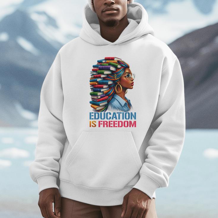 History Education Is Freedom Books Black History Unisex Hoodie