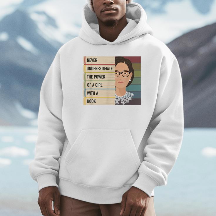 Never Underestimate The Power Of A Girl With A Book Feminist Unisex Hoodie