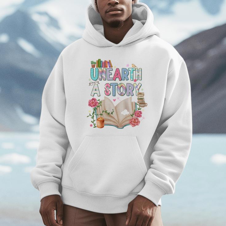 Unearth A Story Library Book Reading Program 2026 Summer Unisex Hoodie