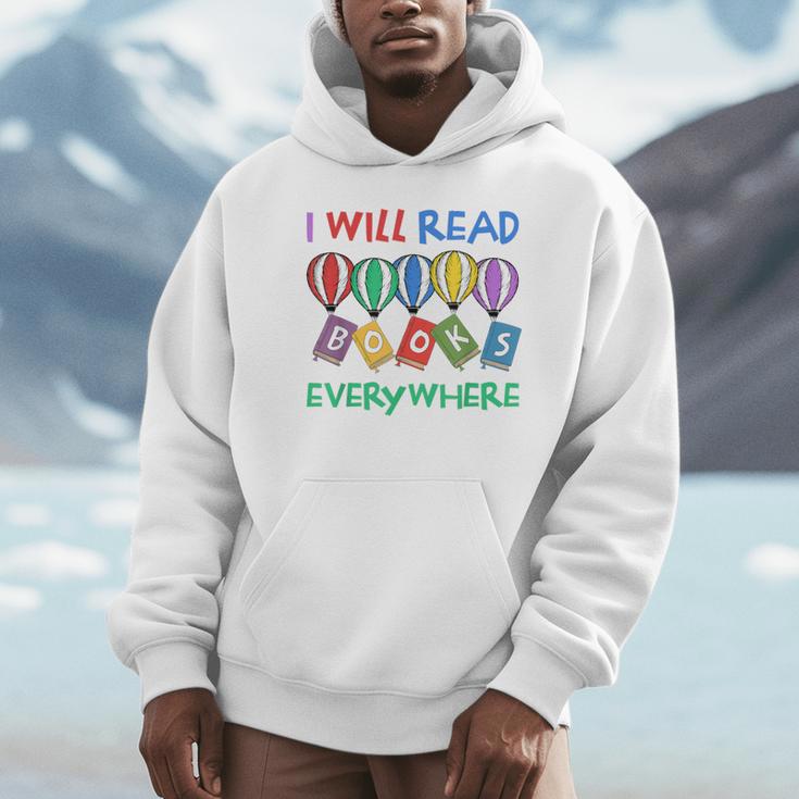 I Will Read Books Everywhere Across America Child Readers Unisex Hoodie