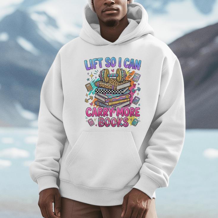 Women's Book Lover Fitness Mom Lifting Reading Humor Graphic Unisex Hoodie