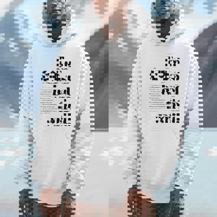 クリスチャン ジョン 3 16 18 Godo Loved The World 聖書の一節 長袖tシャツ パーカー