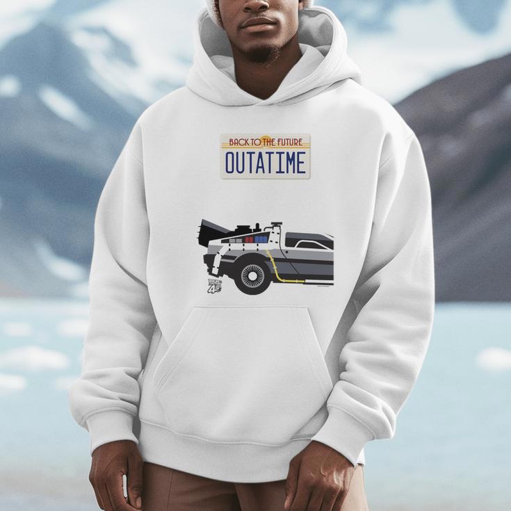 バック・トゥ・ザ・フューチャー Outatime ナンバープレート 長袖tシャツ パーカー