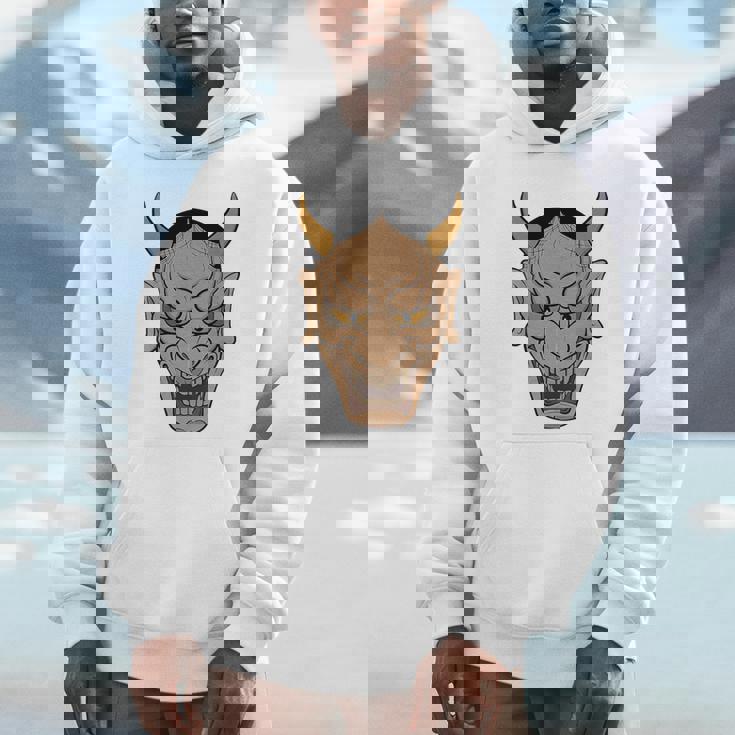 ヴィンテージの般若能面、浮世絵スタイル パーカー