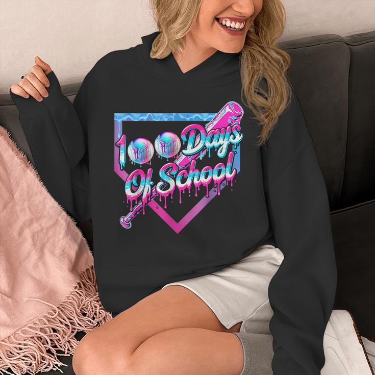 100 Days Of School Baseball 100th Day Ice Cream Boys Kids Unisex Hoodie 100 Days Of School Baseball 100th Day Ice Cream Boys Kids Unisex Hoodie