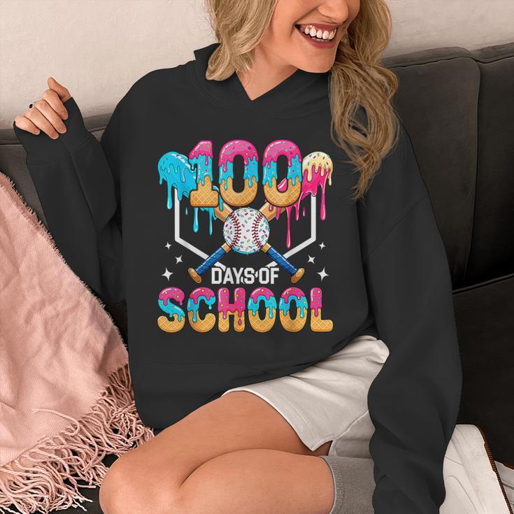 100 Days Of School Baseball Boys Kids 100th Day Of School Unisex Hoodie