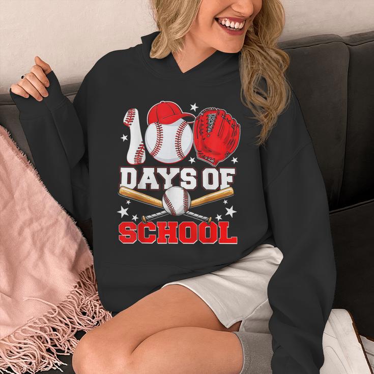 100 Days Of School Baseball Boys Kids Students Unisex Hoodie