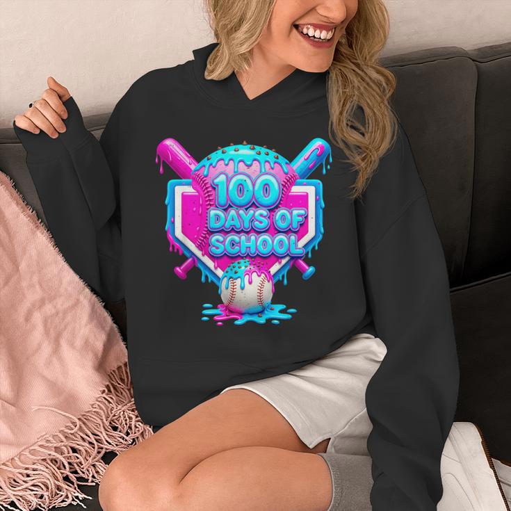 100 Days Of School Baseball Drip 100 Days For Boys And Kids Unisex Hoodie