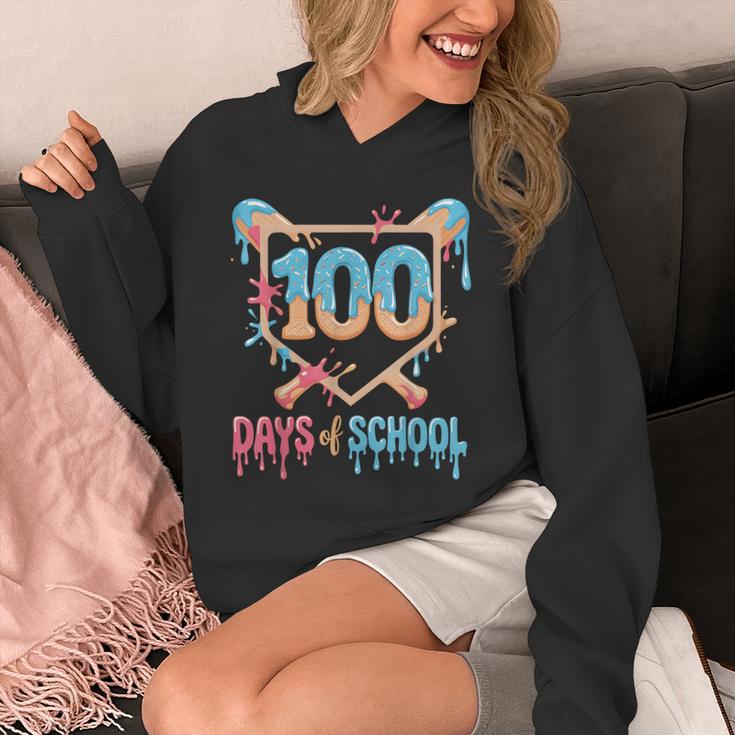 100 Days Of School Baseball Drip 100 Days Of School Unisex Hoodie