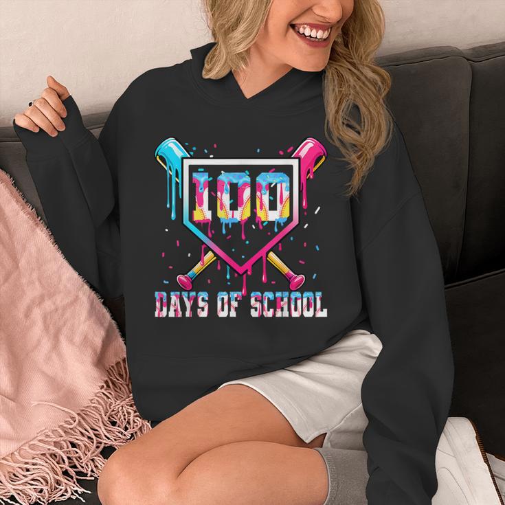 100 Days Of School Boy Kids Baseball Ice Cream Drip Teacher Unisex Hoodie 100 Days Of School Boy Kids Baseball Ice Cream Drip Teacher Unisex Hoodie