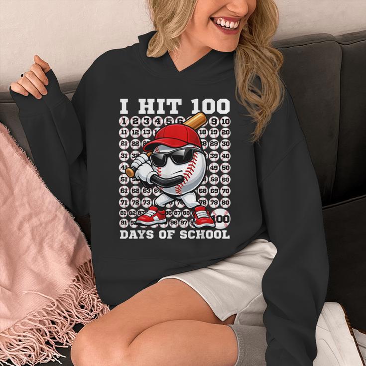 100 Days Of School Retro Baseball Sport For Boys Teachers Unisex Hoodie