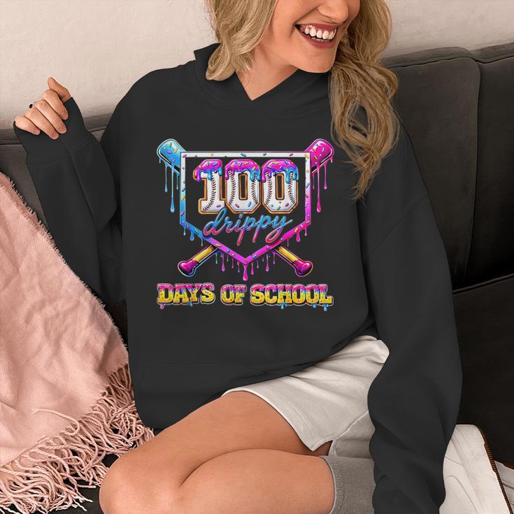 100 Drippy Days Of School Baseball For Boy Kids Unisex Hoodie