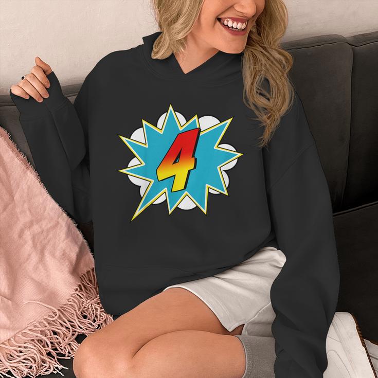 4-4th Birthday Superhero Four Years Old Comic Book Unisex Hoodie 4-4th Birthday Superhero Four Years Old Comic Book Unisex Hoodie