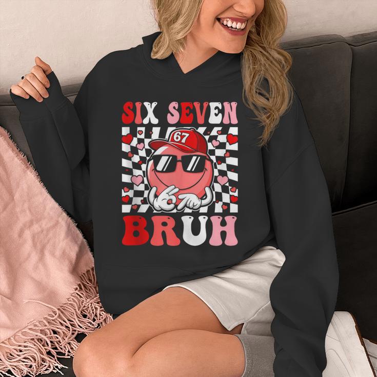6 7 Bruh Six Seven Valentine Heart Baseball Unisex Hoodie 6 7 Bruh Six Seven Valentine Heart Baseball Unisex Hoodie