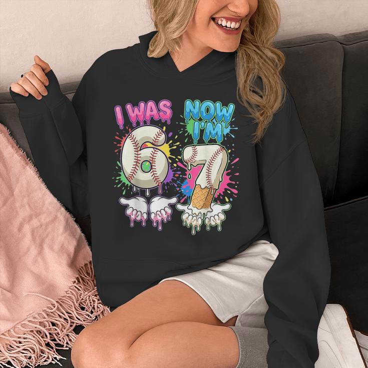 I Was 6 Now I'm 7 Baseball Drip 67 Birthday Boy 7th Birthday Unisex Hoodie I Was 6 Now I'm 7 Baseball Drip 67 Birthday Boy 7th Birthday Unisex Hoodie