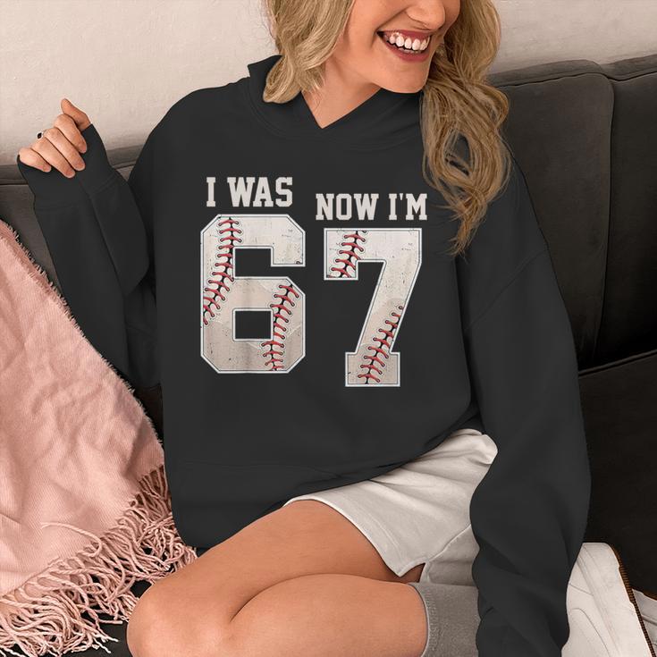 I Was 6 Now I'm 7 Year Old Birthday 67 Meme Baseball Bday Unisex Hoodie