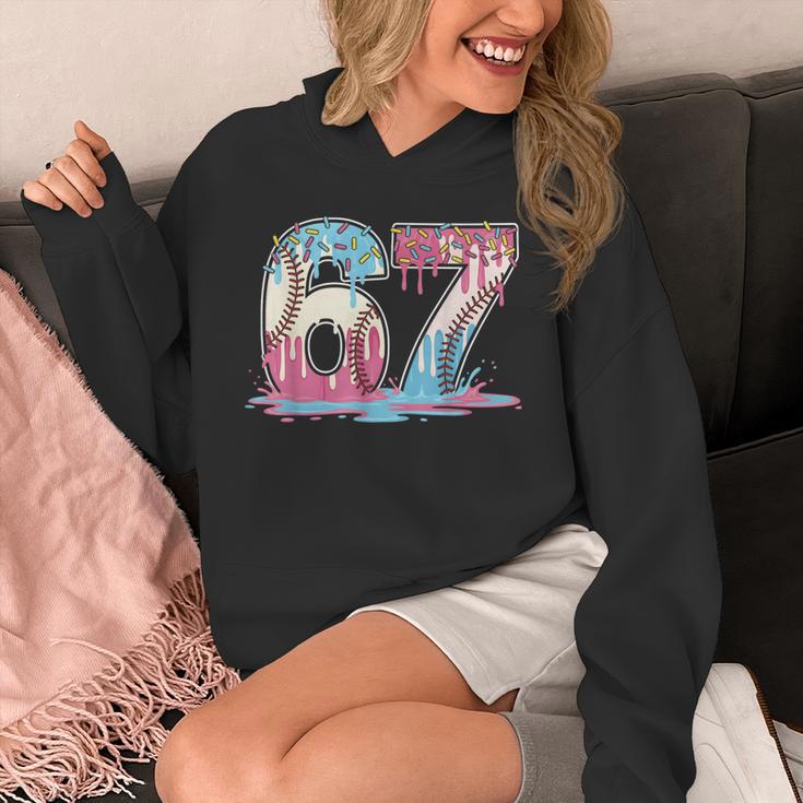 67 Baseball Ice Cream Drip Meme Six Seven Gen Alpha Unisex Hoodie