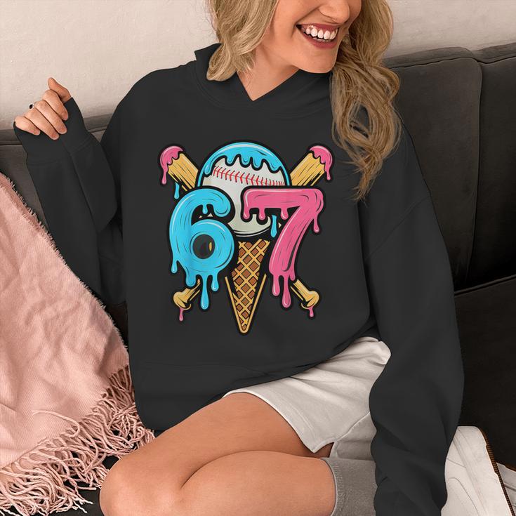 67 Baseball Ice Cream Drip Player Unisex Hoodie