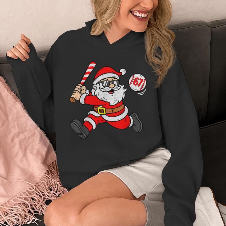 67 Baseball Santa Six Seven Meme Christmas Sport Men Boy Kid Unisex Hoodie
